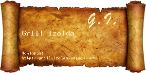 Grill Izolda névjegykártya