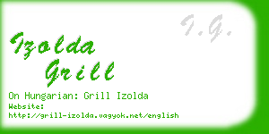 izolda grill business card